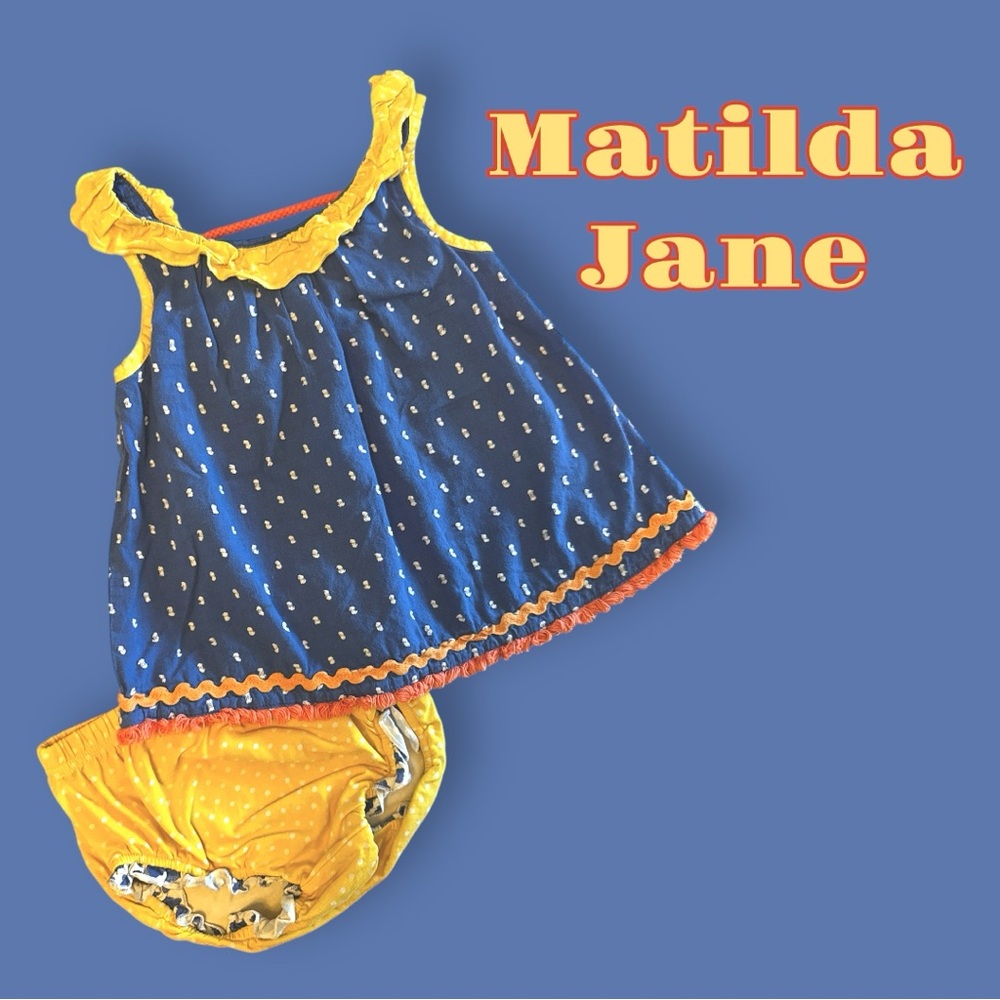 Matilda Jane Tunic and Polka Dot Ruffle Diaper Cover Bottoms Set